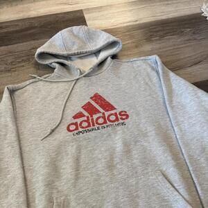 Vintage adidas impossible is nothing hoodie 2007 L
